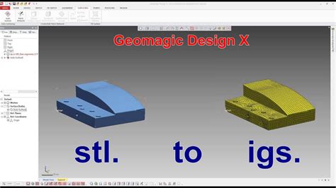 Convert STL to IGES .